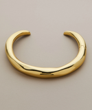 Alexis Bittar 14k Gold Plated Thick Sculptural Choker Necklace