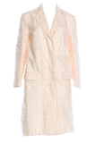 Helmut Lang Off White Fuzzy "Feather" Paper Coat
