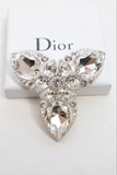 Christian Dior Lucite and Large Crystal Broach SS2004