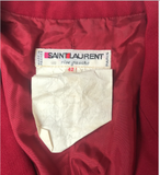 Saint Laurent Red Garbadine Wool Puff Sleeve Jacket - BOUTIQUE PURCHASE PRICE