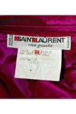 Saint Laurent Rive Gauche Purple Metallic Bow Skirt FW1987