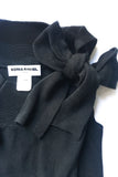 Sonia Rykiel Black Knit Dress with Bow Detail