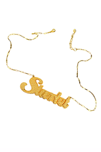 Vintage Gold Textured 3 Dimensional "Starlet" Sex & The City Necklace