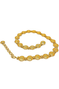 Versace 90's Gold Plated Medium 22 Link Medusa Coin Belt - BOUTIQUE PU –  PauméLosAngeles