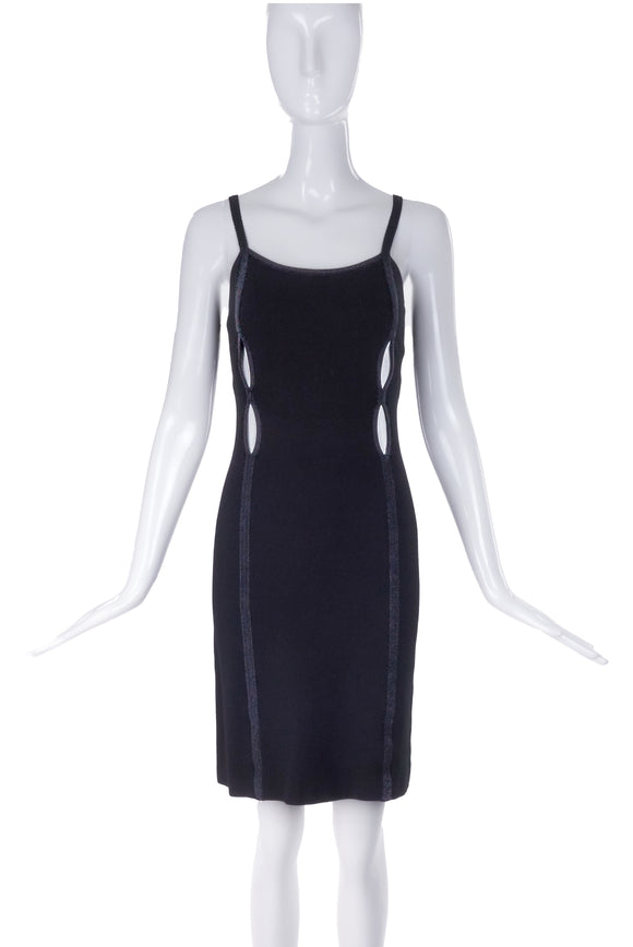 Versus Versace Black Cut-Out Dress