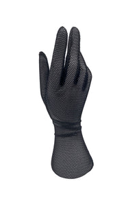 Vintage Black Fishnet Knitted "Al Capone" Mid Elbow 50's Gloves