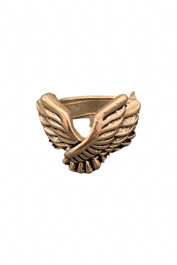 Vintage Brass Gold Double Wings 