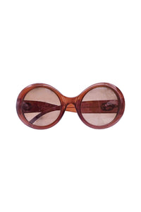 Gucci Burgundy Oversize Oval "Jackie O." Sunglasses