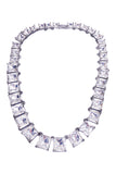 Vintage Princess Cut Crystal Necklace