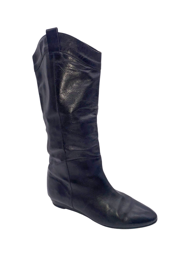 Loeffler Randall Black Leather Western Boots