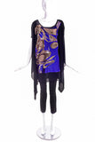 Vionnet Blue and Gold Embellished Tunic Top