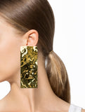 Marques Almeida Gold Huge Geometric Earrings
