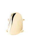 Xenia Bous Gold Metallic Oversized Stone 5 Earrings - BOUTIQUE PURCHASE PRICE