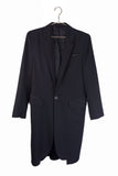 Xavier Delcour Black Overcoat with Folded Shoulder Detail