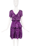 Yves Saint Laurent Purple Floral Chiffon Skirt and Top Set SS2007