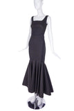 Zac Posen Black Lurex Shine Mermaid Evening Gown Dress