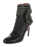 Alaia Black Grommet Fold Over Boots Shoe