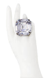 Armen Ra XL CZ Asscher Cut Solitaire Power Ring