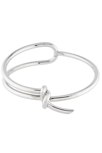 Balenciaga Silver Knot Minimalist Cage Choker Necklace