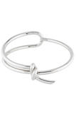 Balenciaga Silver Knot Minimalist Cage Choker Necklace