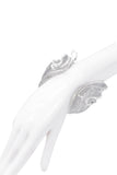 Balenciaga Clear Lucite Extra Wide Wave Folded Sculpture Cuff Bracelet