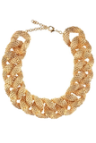 Balmain Gold Oversized Chain Link Cuffs Set of Two Rihanna Spring 2014