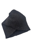 Bless Berlin Designer Gray Wool Twist Turban Beanie Hat