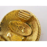 Chanel Gold Sunburst Iconic "CC" Logo Hoop Earrings 1990's Supermodel Era