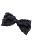 Chanel Black Satin Double Bow Ballerina Headband