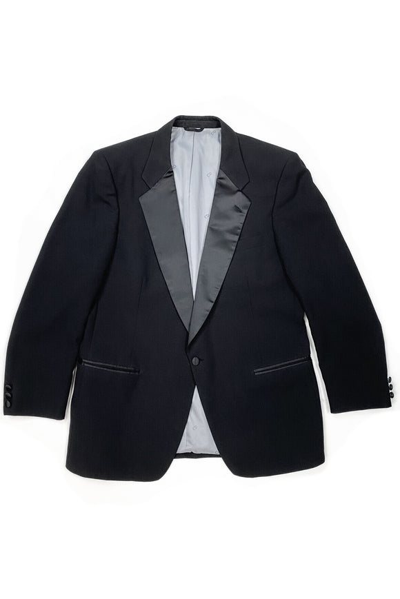 Christian Dior Monsieur Homme Black Satin Lapel Tuxedo Suit Jacket