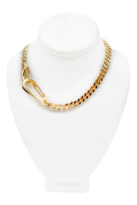 Cruize "Honoré" Gold Sleek Chain with Double Lobster & Bean Clasp