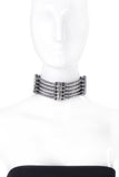 Lanvin Dedale Silver Crystal Art Deco Choker Necklace Runway Spring Summer 2013