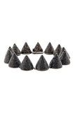 Eddie Borgo Black Pavé Crystal Diamond Oversized XL Cone Choker Necklace