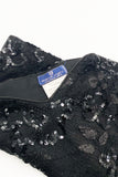 Emanuel Ungaro Black Lace Sequin Embroidered Corset 1992
