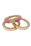 Givenchy Gold Pink Triple Bracelet Set