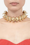 Giuseppe Zanotti Gold Claw Spike Choker Necklace