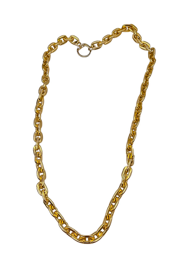 Vintage Gold Sqaure Long Chain Necklace