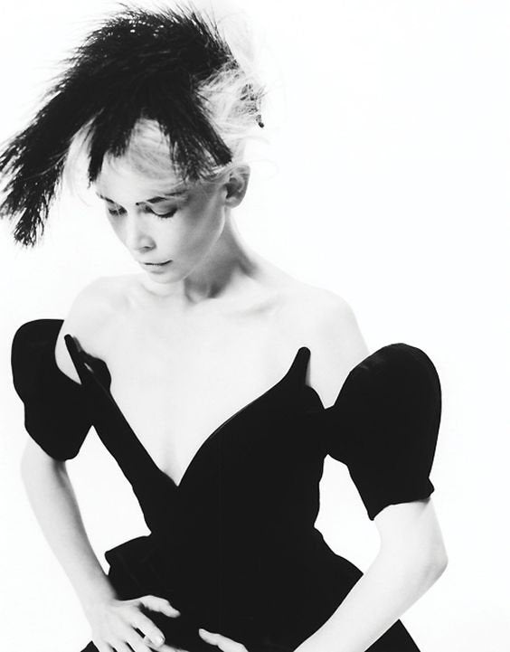 Thierry Mugler Black Velvet "Vampire" Dress Haute Couture 1981 PaumLosAngeles Thierry Mugler Black Velvet "Vampire" Dress Haute Couture 1981 PaumLosAngeles