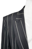 John Galliano Black Pin Stripe Lace Stripe Corset Sleeve Men's Unisex Blazer