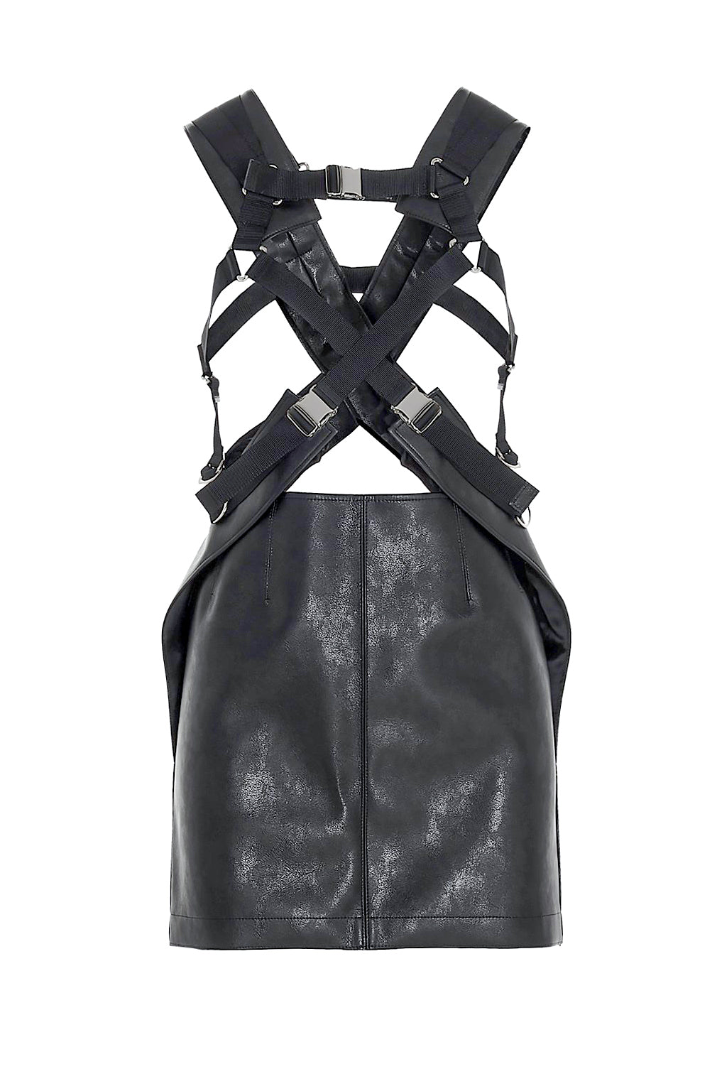 Junya Watanabe Comme des Garcons Black Leather Metal Harness Dress PaumLosAngeles Junya Watanabe Comme des Garcons Black Leather Metal Harness Dress PaumLosAngeles