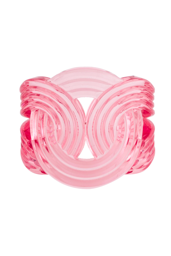 Lara Bohinc Pale Pink Lucite Resin Swirl Bracelet