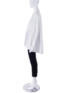 Maison Martin Margiela Oversize White Sleeveless Button-Up Shirt