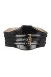 Alexander McQueen Black Triple Buckle Corset Belt Pre Fall 2012