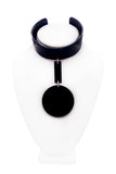 Missoni Black Lucite Geometric Mod Choker Necklace