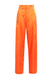 NineMinutes Italy Neon Orange Satin Double Breasted Blazer Suit Jacket