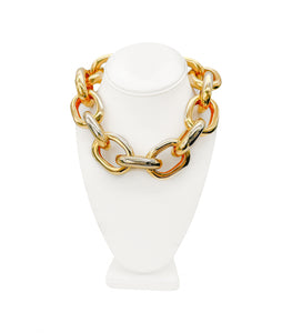Vintage Gold Oversized Saint Laurent Style Chain Link Necklace