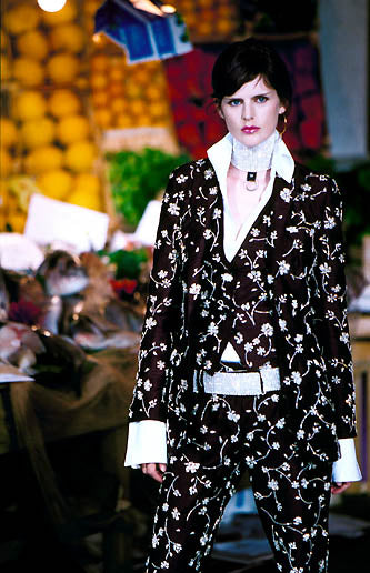 Dolce Gabbana Crystal Belt with Leather Ring Aaliyah Runway 2000