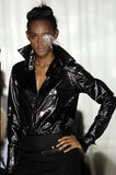 Boudicca Black Shine "Trashbag" Shirt Blouse with Pleated Detachable Cuffs FW2005
