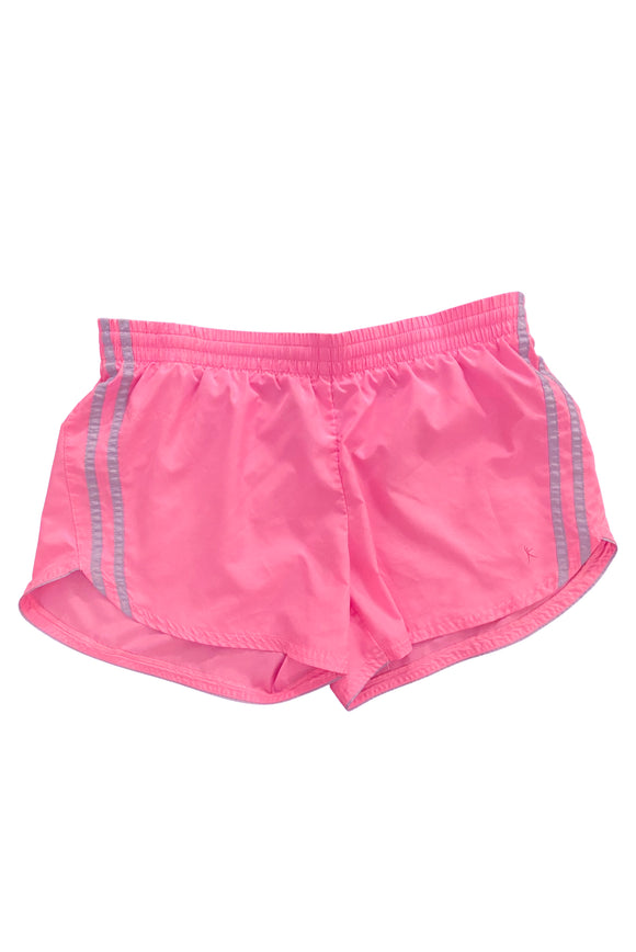 Vintage Pink Grey Stripe Sports Shorts