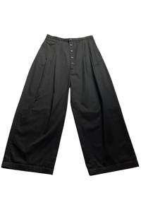 Raf Simmons Black Oversized High Waisted Wide Leg Pants Fall 2005